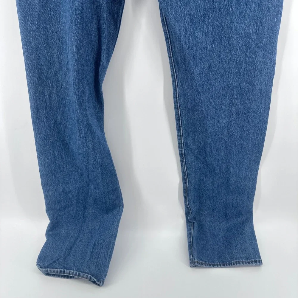 Levi's 501 Original Jeans Mens 38x36 (Fits 36x34) Blue Button Fly Straight Denim